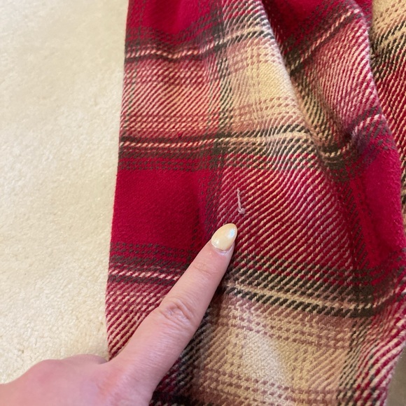 Orvis Red and Tan Plaid Flannel Jacket - Picture 2 of 3